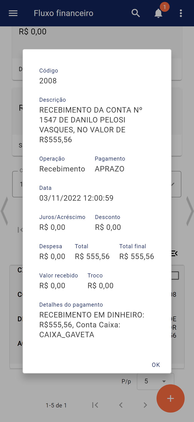 Gestão fluxo financeiro